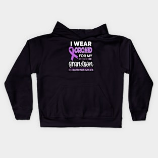 I Wear Orchid For My Grandson Kids Hoodie